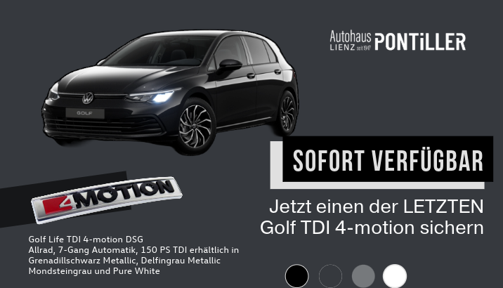 4Motion sofort lieferbar! jETZT SICHERN 150 PS TDI Allrad